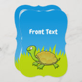 Cartoon Turtle Einladung (Vorne/Hinten)