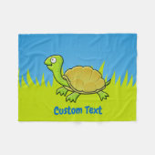 Cartoon Turtle Fleece Blanket (Vorderseite (Horizontal))