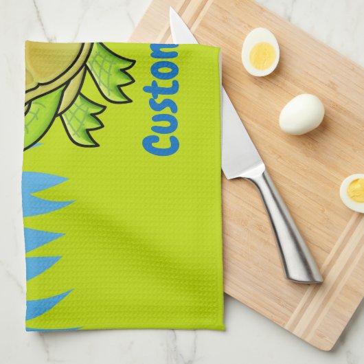 Cartoon Turtle Geschirrtuch (Viertel Falte)