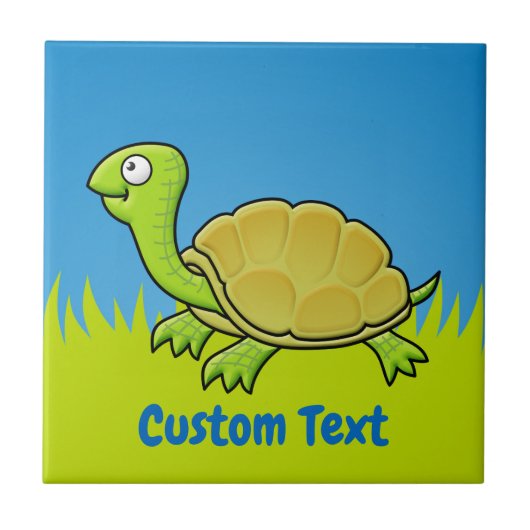 Cartoon Turtle Keramik Tile Fliese (Vorderseite)