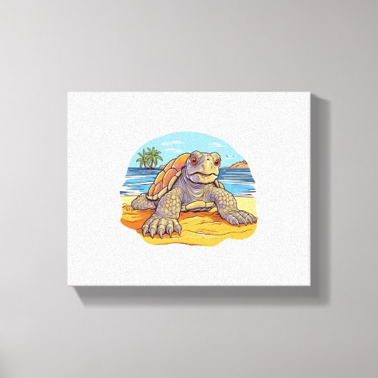 Cartoon Turtle Leinwanddruck (Vorderseite)