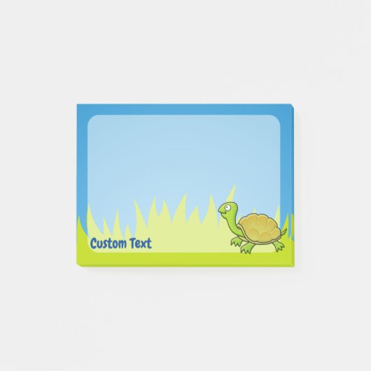 Cartoon Turtle Post-it Klebezettel (Vorderseite)