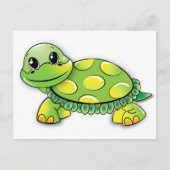CARTOON TURTLE POSTCARD POSTKARTE (Vorderseite)