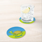Cartoon Turtle Round Paper Untersetzer (Vor Ort)