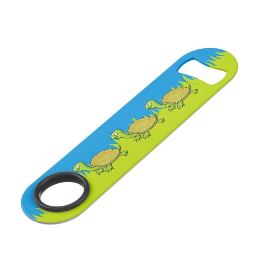 Cartoon Turtle Speed Flaschenöffner (Rückseite Schrägansicht)