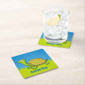 Cartoon Turtle Square Paper Untersetzer (Vor Ort)