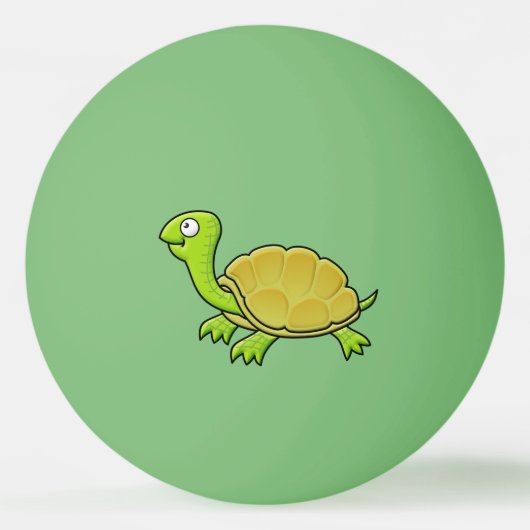 Cartoon Turtle Tischtennisball (Vorderseite)