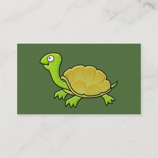 Cartoon Turtle Visitenkarte (Rückseite)