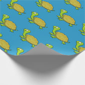 Cartoon Turtle Wrapping Paper Geschenkpapier (Ecke)