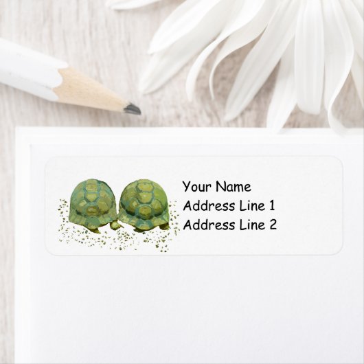 Cartoon Turtles Rücksendeadresse (Insitu)