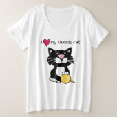 Cartoon Tuxedo Cat Tee Shirt (Design vorne)
