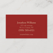 Cartoon-Typ für berufliche Holzbaumstruktur Visitenkarte (Rückseite)