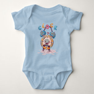 Cartoon-Uhr Baby Bodysuit Strampler