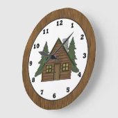Cartoon-Uhr der Landhütte Große Wanduhr (Winkel)