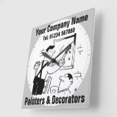 Cartoon-Uhr Quadratische Wanduhr (Winkel)