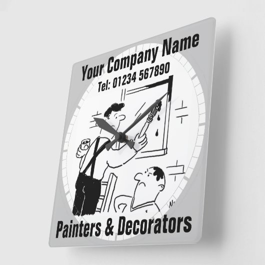 Cartoon-Uhr Quadratische Wanduhr (Winkel)