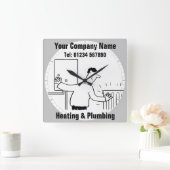 Cartoon-Uhr Quadratische Wanduhr (Zuhause)