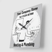 Cartoon-Uhr Quadratische Wanduhr (Winkel)