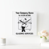 Cartoon-Uhr Quadratische Wanduhr (Zuhause)