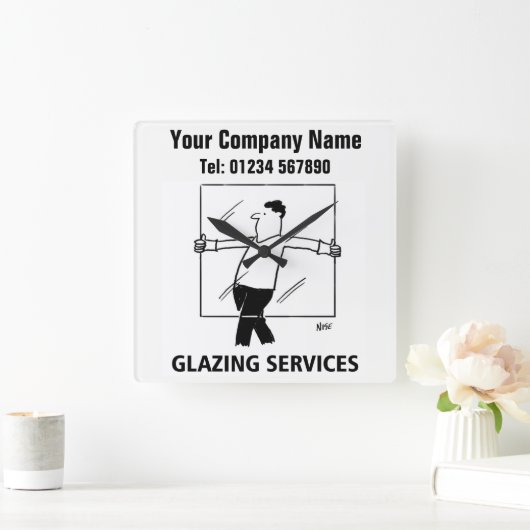 Cartoon-Uhr Quadratische Wanduhr (Zuhause)