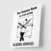 Cartoon-Uhr Quadratische Wanduhr (Winkel)