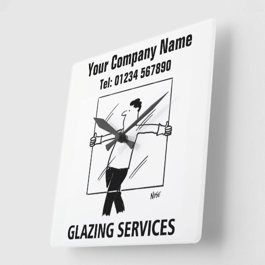 Cartoon-Uhr Quadratische Wanduhr (Winkel)