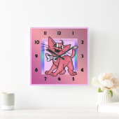 Cartoon-Uhr Quadratische Wanduhr (Zuhause)