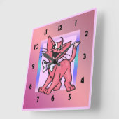 Cartoon-Uhr Quadratische Wanduhr (Winkel)