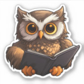 Cartoon-Uhu-Abbildung Aufkleber (Vorderseite)