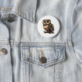 Cartoon-Uhu-Abbildung Button (Beispiel)