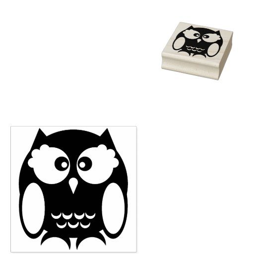 Cartoon Uhu Art Briefmarke Gummistempel (Stempel)