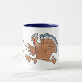 Cartoon umgeben von Truthühnern Tasse (Zentrum)