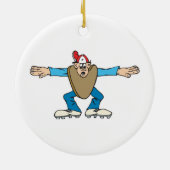 Cartoon ump umpumpur call SAFE Keramikornament (Hinten)