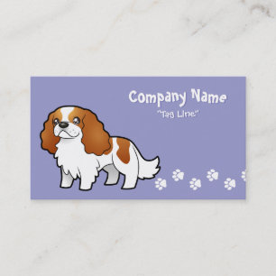 Cartoon-unbekümmerter Königcharles Spaniel Visitenkarte