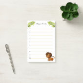 Cartoon und Blätter aus Palmen Post-it Klebezettel (Büro)