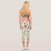 Cartoon und Leoparden Capri Leggings (Rückseite)