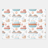 Cartoon und Vögel auf der White Decoupage Geschenkpapier Set (Vorderseite)