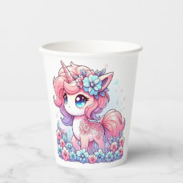 Cartoon Unicorn Kinderdusche Pappbecher