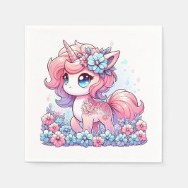 Cartoon Unicorn Kinderdusche Serviette