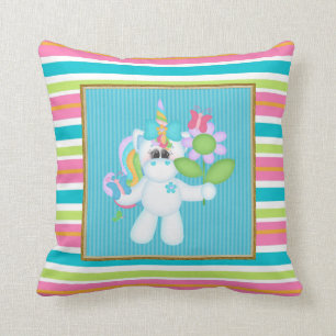 Cartoon Unicorn Kinderzimmer Kissen werfen