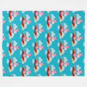 Cartoon Unicorns Zauberteppich-Ride Fleece Blanket (Vorderseite (Horizontal))