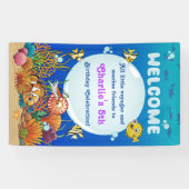 Cartoon unter dem Party Meerestiere Begrüßungsbann Banner (Horizontal)