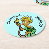 Cartoon Untersetzer: Liberty Lion Untersetzer (Angewinkelt)