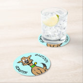 Cartoon Untersetzer: Niedlicher Untersetzer sitzen (Vor Ort)