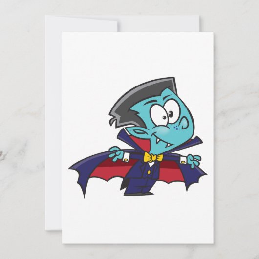 Cartoon Vampire Einladungen (Vorderseite)