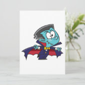 Cartoon Vampire Einladungen (Stehend Vorderseite)
