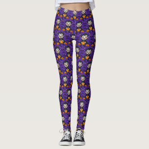 Cartoon Vampire Halloween - Kürbis, Bat Leggings