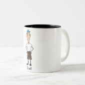 Cartoon Vater Zweifarbige Tasse (VorderseiteRechts)