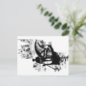 Cartoon Venice Gondola Postkarte (Stehend Vorderseite)