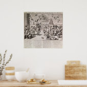 Cartoon verleumdet das katastrophale Experiment Poster (Küche)